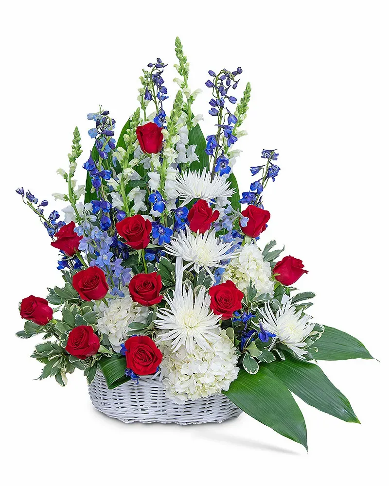 Freedom Tribute Basket Exeter Flower Shop Local Flower Delivery